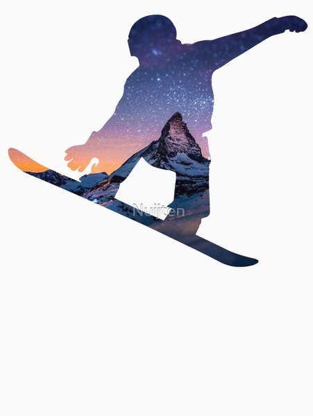 Постер сноубордист