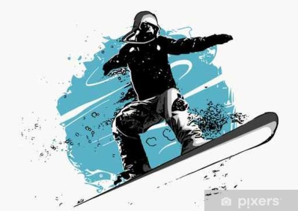 Плакат сноуборд