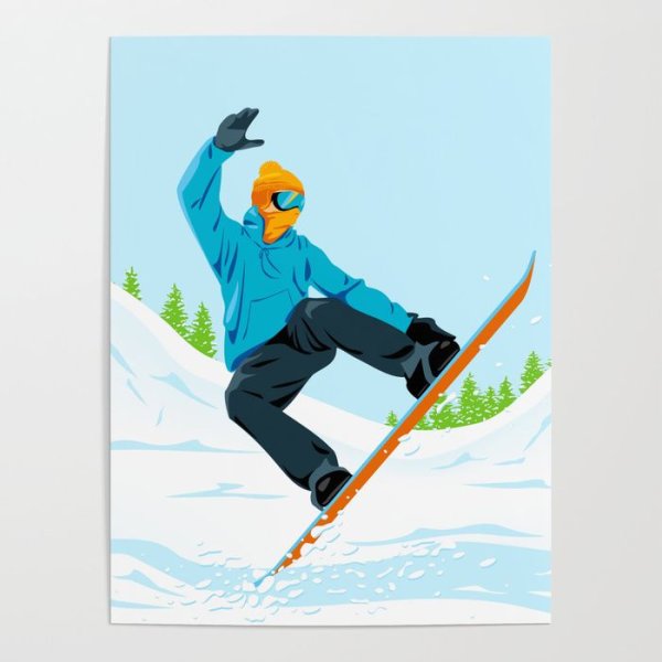 Сноубордист граффити