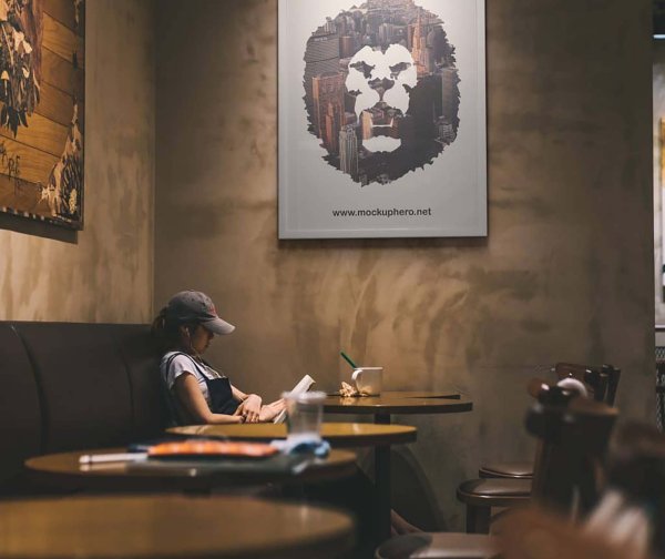 Мокап интерьера кафе