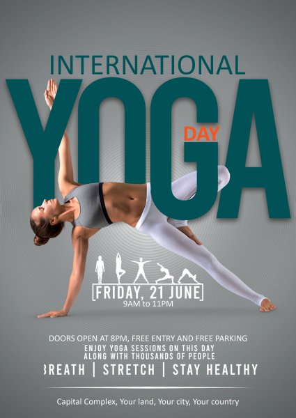 Йога плакат реклама