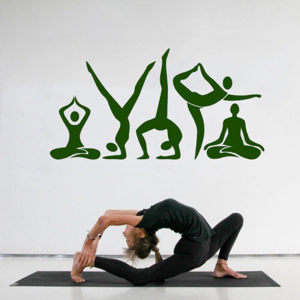 Курица йога вектор