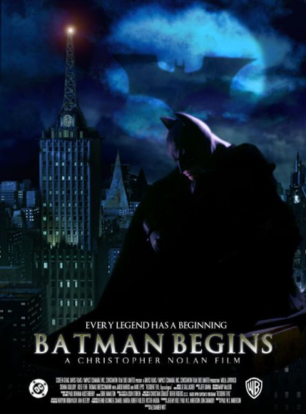 Бэтмен: начало (Batman begins) 2005 poster