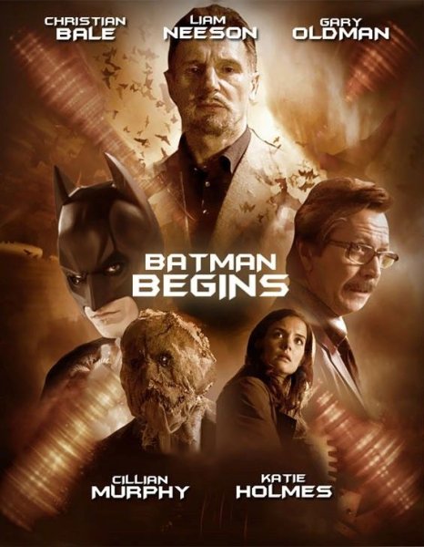 Бэтмен начало 2005 Постер