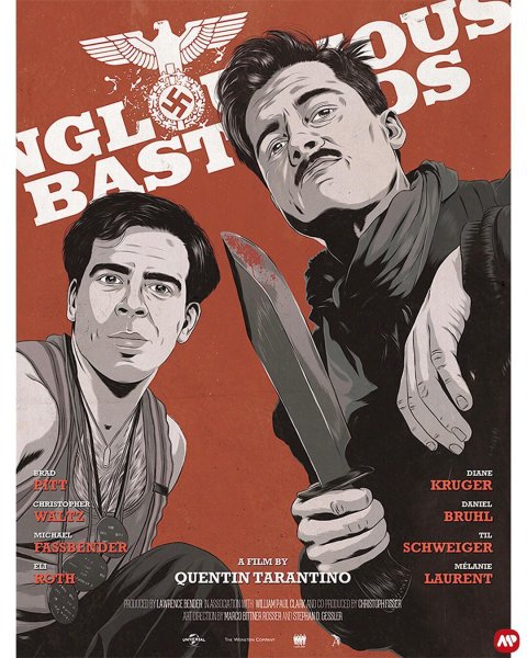 Тарантино Бесславные ублюдки плакат