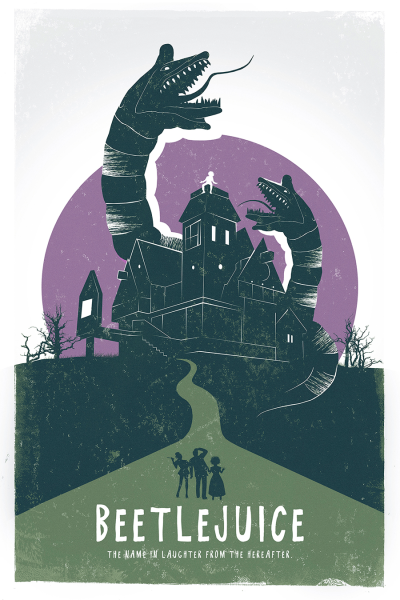 Битлджус тим Бертон Постер