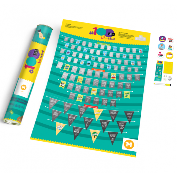 Скретч карта 100 дел