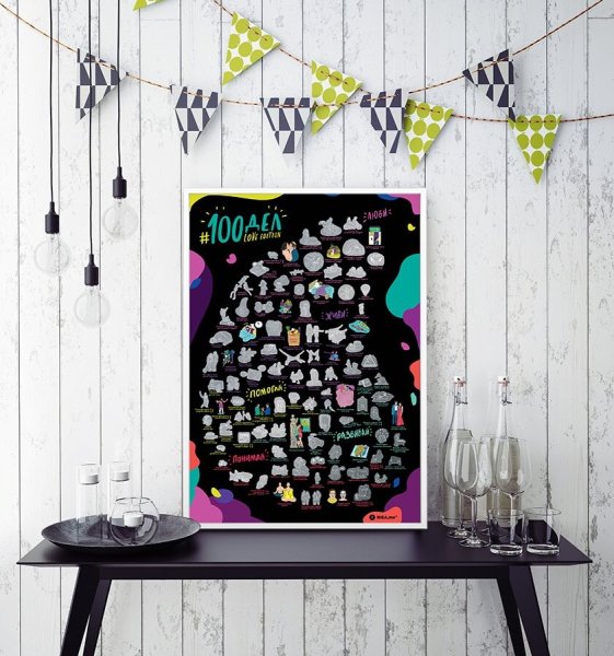 Скретч-Постер 100дел Love Edition