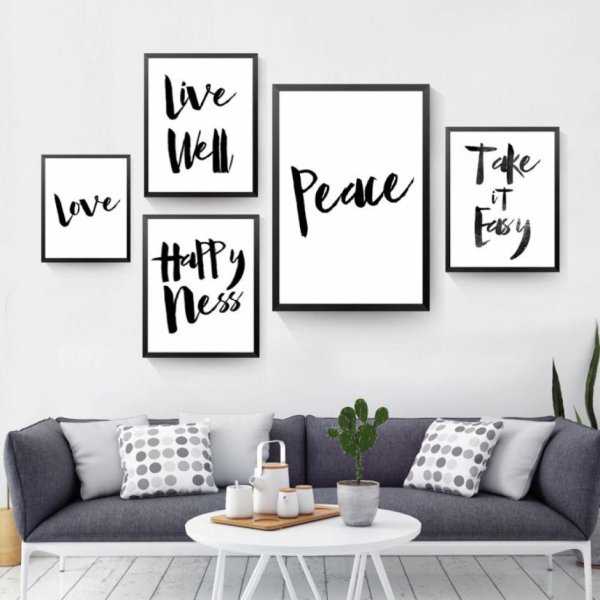 Постеры с надписями для интерьера