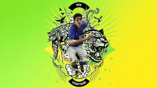 Неймар футболист акварель