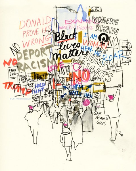 Рисунки маркерами для скетчинга