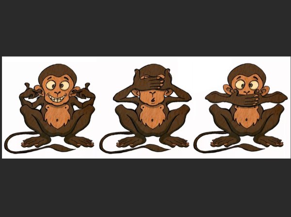 Картина не вижу не слышу не говорю