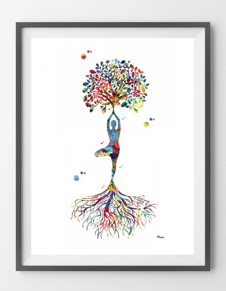 Лоуброу арт йога дерево