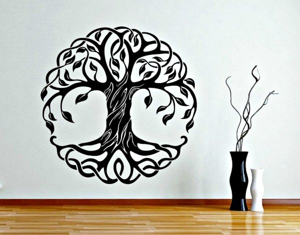 Дерево жизни трафарет на стену