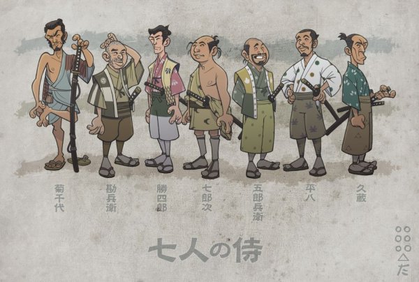 Seven Samurai 1954 Постер