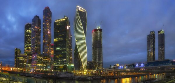 Москва Сити рассвет 4k