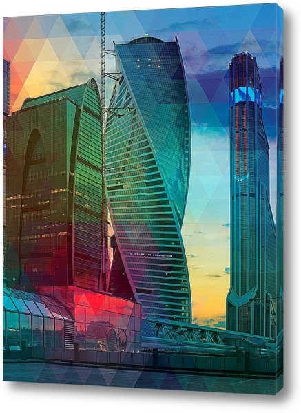 Живопись на стену Москва Сити