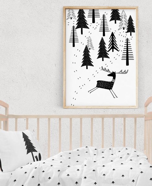 Новогодние постеры в скандинавском стиле