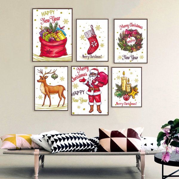 Новогодние постеры в скандинавском стиле