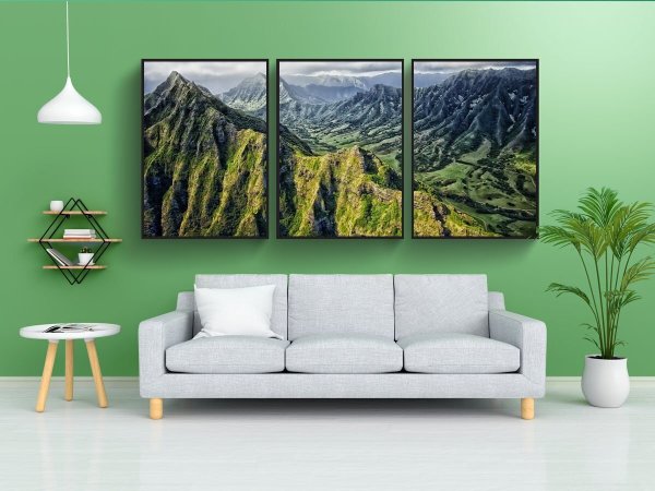 Постер горы и лес