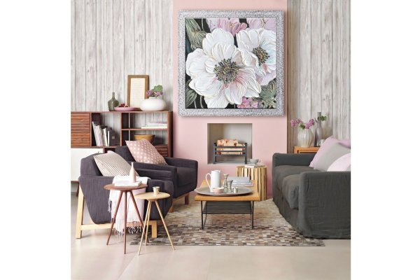 Репродукция в раме 66х66 см Hoff анемоны