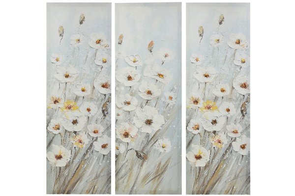 Три картины с цветами