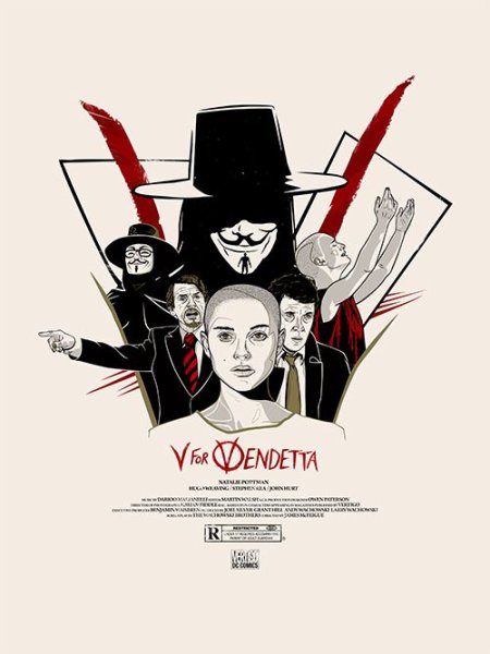 V значит вендетта Постер на русском