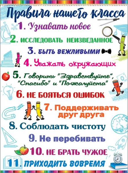 Правила нашего класса плакат