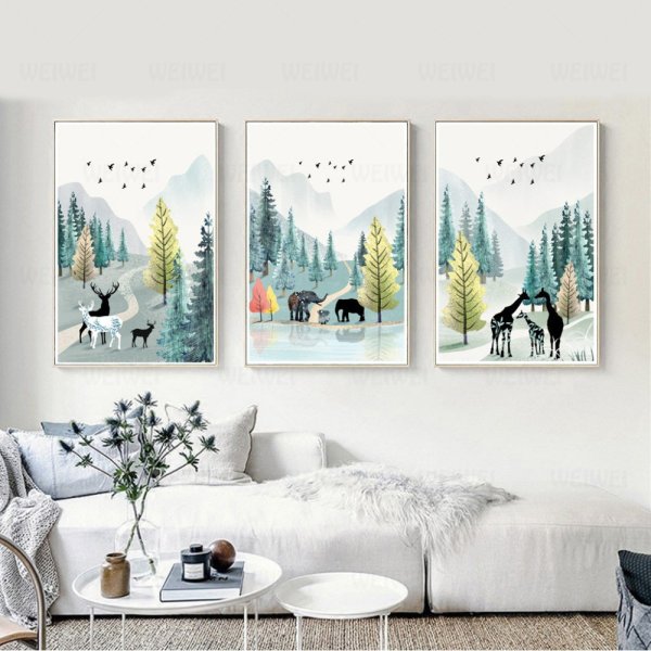 Картины в скандинавском стиле в интерьере