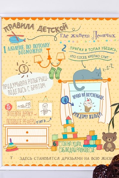 Правила детской комнаты Постер