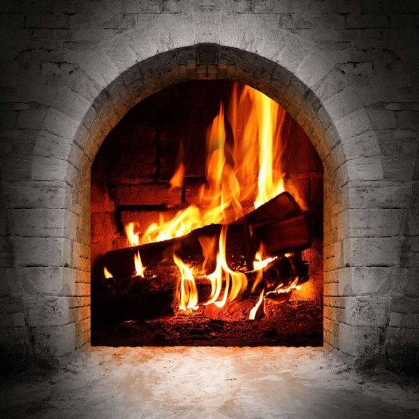 Плакат камин купить