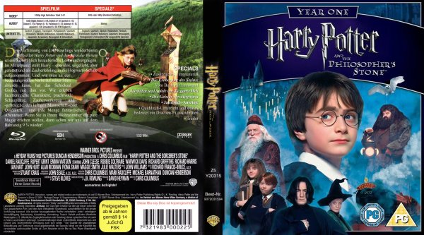 Гарри Поттер и философский камень 2001 DVD Cover