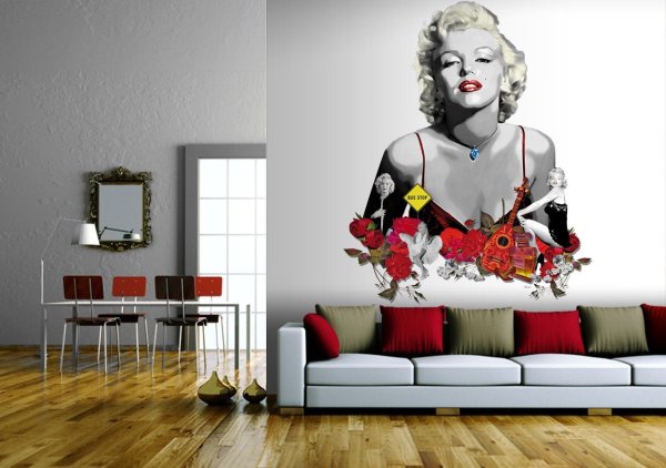 Постеры в интерьере гостиной