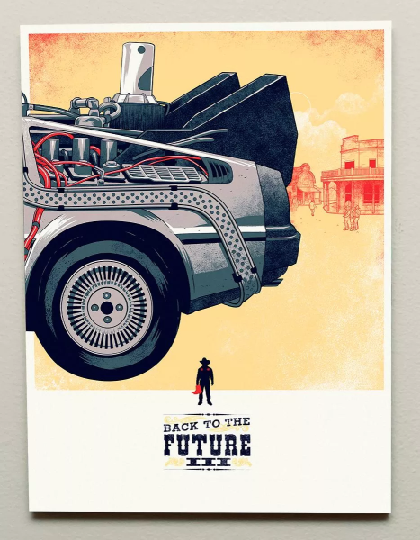 Делориан назад в будущее плакат