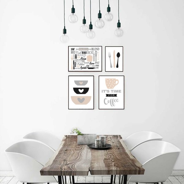 Постеры в интерьере кухни