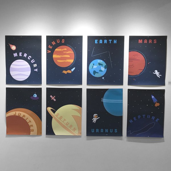 Космос, планеты Постер