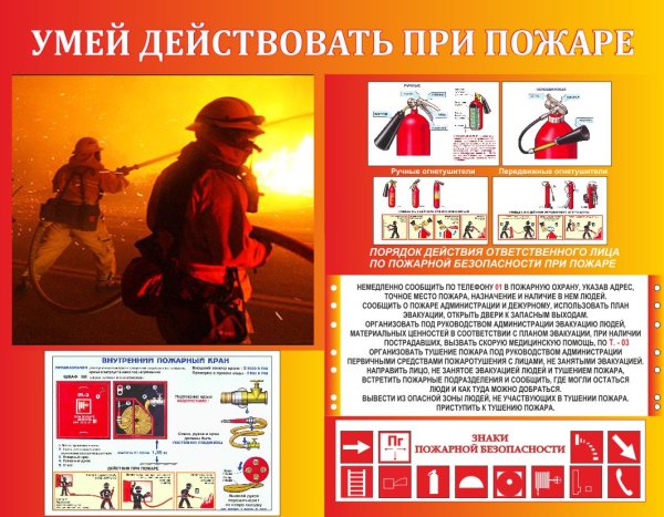 Плакат ко Дню пожарника