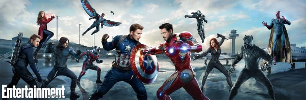 Captain America: Civil War Постер 4k