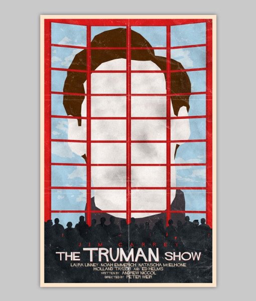 Шоу Трумана Постер Минимализм