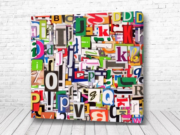 Буквы из газетных вырезок