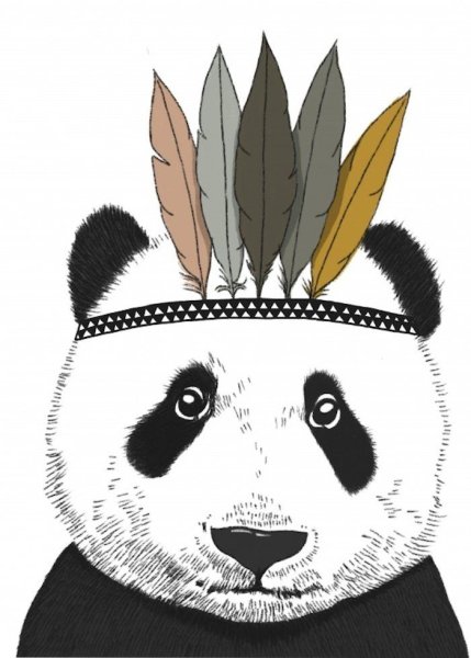 Плакат с пандочкой