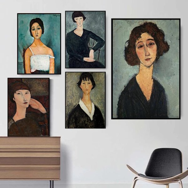 Амедео Модильяни Жанна эбютерн в красной шали