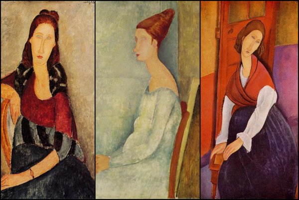 Вышивка крестом портреты женщин Модильяни схемы