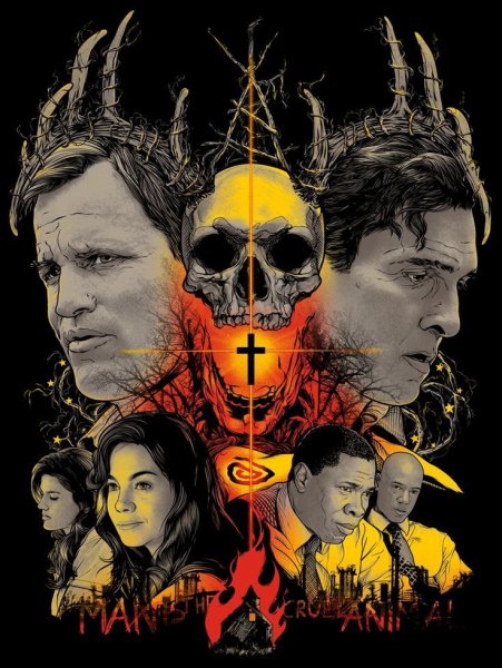 Настоящий детектив сериал Постер