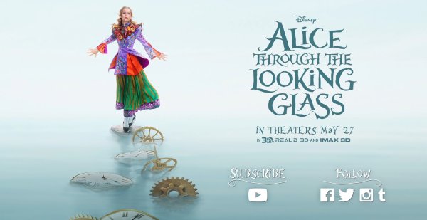 Алиса в Зазеркалье 2016 Постер