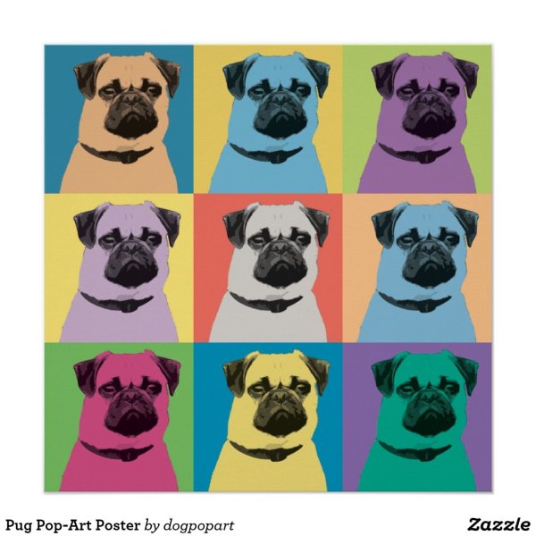 Мопс поп арт