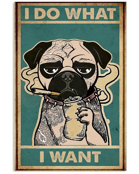 Мопс масляной пастелью