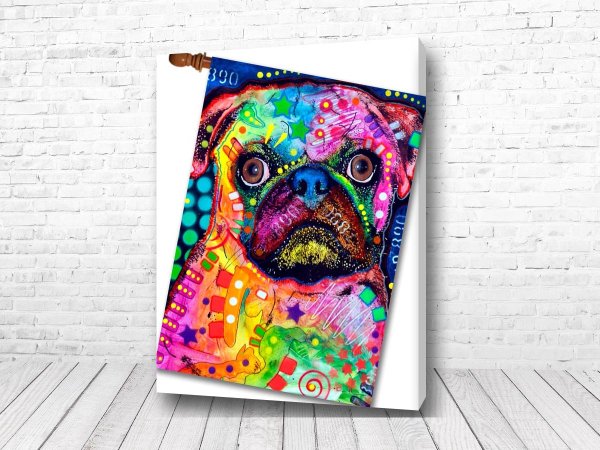 Мопс в юбке вектор