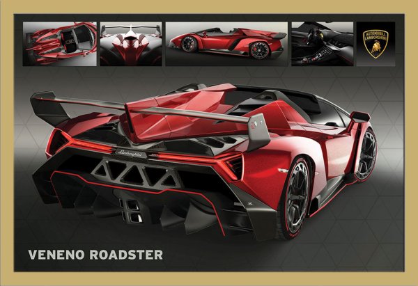 Blue Lamborghini Veneno Roadster