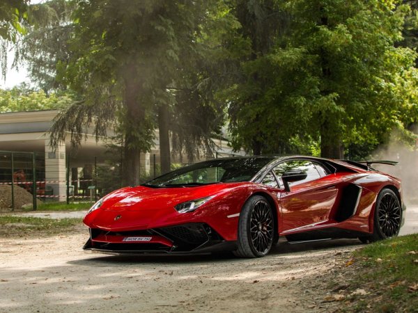 Серые обои Ламборджини